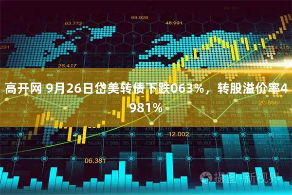 高开网 9月26日岱美转债下跌063%，转股溢价率4981%