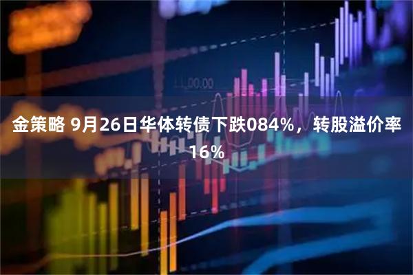 金策略 9月26日华体转债下跌084%，转股溢价率16%